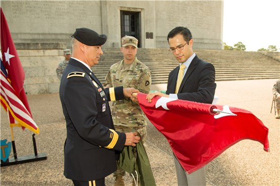  Col. Richard Noriega, Assistant Division Commander for Support of the 36th Infantry Division, Texas Army National Guard, was promoted to the rank of brigadier general during a ceremony