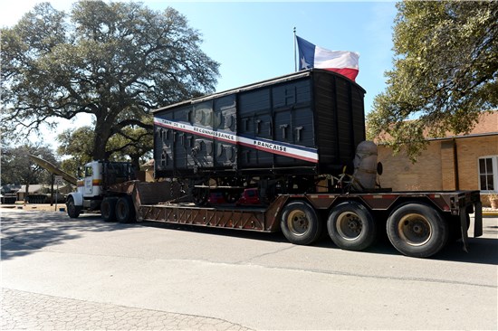  The boxcar was one of 49 given to the U.S. in 1949 - one for each state and the then Hawaiian territory, and was inducted into the Texas Military Forces Museum at Camp Mabry during a ceremony on Feb. 23, 2014. 