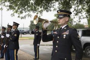 Capt. Martha Nigrelle Soldiers from the Texas National Guard’s Honor Guard recognize the service of Airman 1st Class James Beatty with full military honors, during a Missing in American Project ceremony held at Camp Mabry in Austin, Texas, April 17, 2016. The ceremony was a part of the Texas Military Department's annual Open House, an event that serves to honor veterans, service members and partner first responders. The Missing in American Project locates, identifies and inters the unclaimed cremated remains of American veterans through the joint efforts of private, state and federal organizations. (U.S. Army National Guard photo by Capt. Martha Nigrelle/ Released)