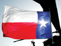 Photo of Texas Flag waving