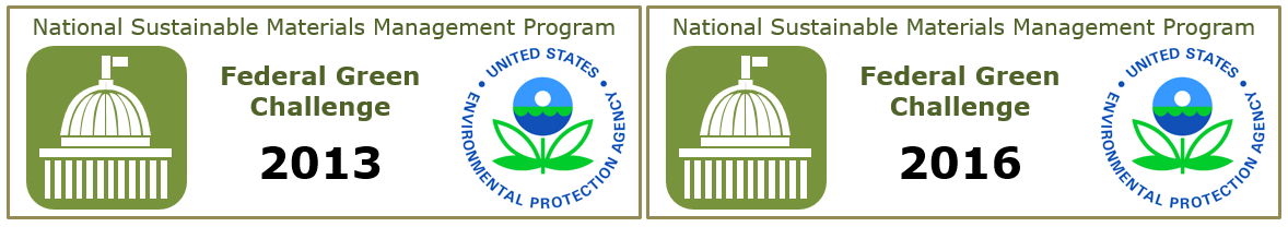 National Sustainable Materials Management Program Federal Green challenge awards for 2013 and for 2016