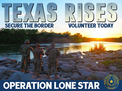Texas rises border