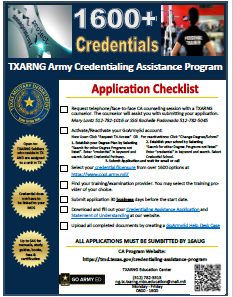 Credentialing Assistance Program - Texas Military Department