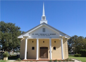 Photo of front of the Chapel at Camp Mabry