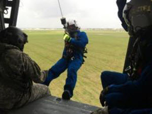 Sgt. 1st Class Malcolm McClendon National Guardsmen and members from Task Force 1 practice water rescues in preparation for possible floods in the Houston area, May 15-18, 2015. Guardsmen work side by side with local and state partners to help Texans in need during disaster situations. (Photo Courtesy of the Texas Military Forces)