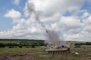 Photo By Maj. Randall Stillinger | Soldiers from the 36th Infantry Division, Texas Army National Guard, host a Multi-Echelon Integrated Brigade Training exercise scheduled for June 4-18 at Fort Hood, Texas. The MIBT is a training exercise designed to provide high-level combat training to Army National Guard brigade combat teams who are unable to attend a Combat Training Center rotation due to capacity and scheduling constraints of the center. Nearly ten units, across three states, participated in the two-week exercise to hone their battlefield skills and strategies. (U.S. Army Photo by Maj. Randall Stillinger, 36th Infantry Division Public Affairs)