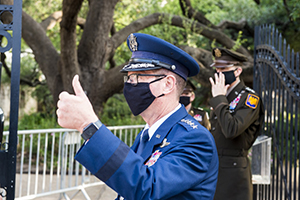 The Texas Military Department hosted a retirement ceremony for Texas Guardsman and the 28th Chief of the National Guard Bureau, General Joseph L. Lengyel at the Alamo in San Antonio on August 28, 2020. The ceremony was officiated by Maj. Gen. Tracy R. Norris, the Adjutant General of Texas, and Gen. Daniel Hokanson, the 29th and current Chief of the National Guard Bureau. (U.S. Army photos by Charles E. Spirtos)