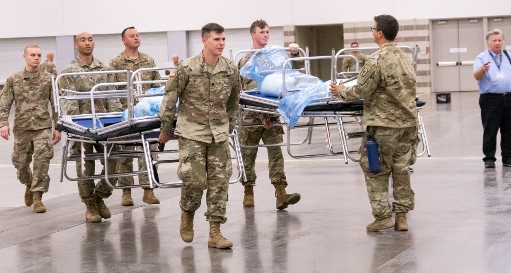 Texas Army National Guard Set up Field Hospital - 
