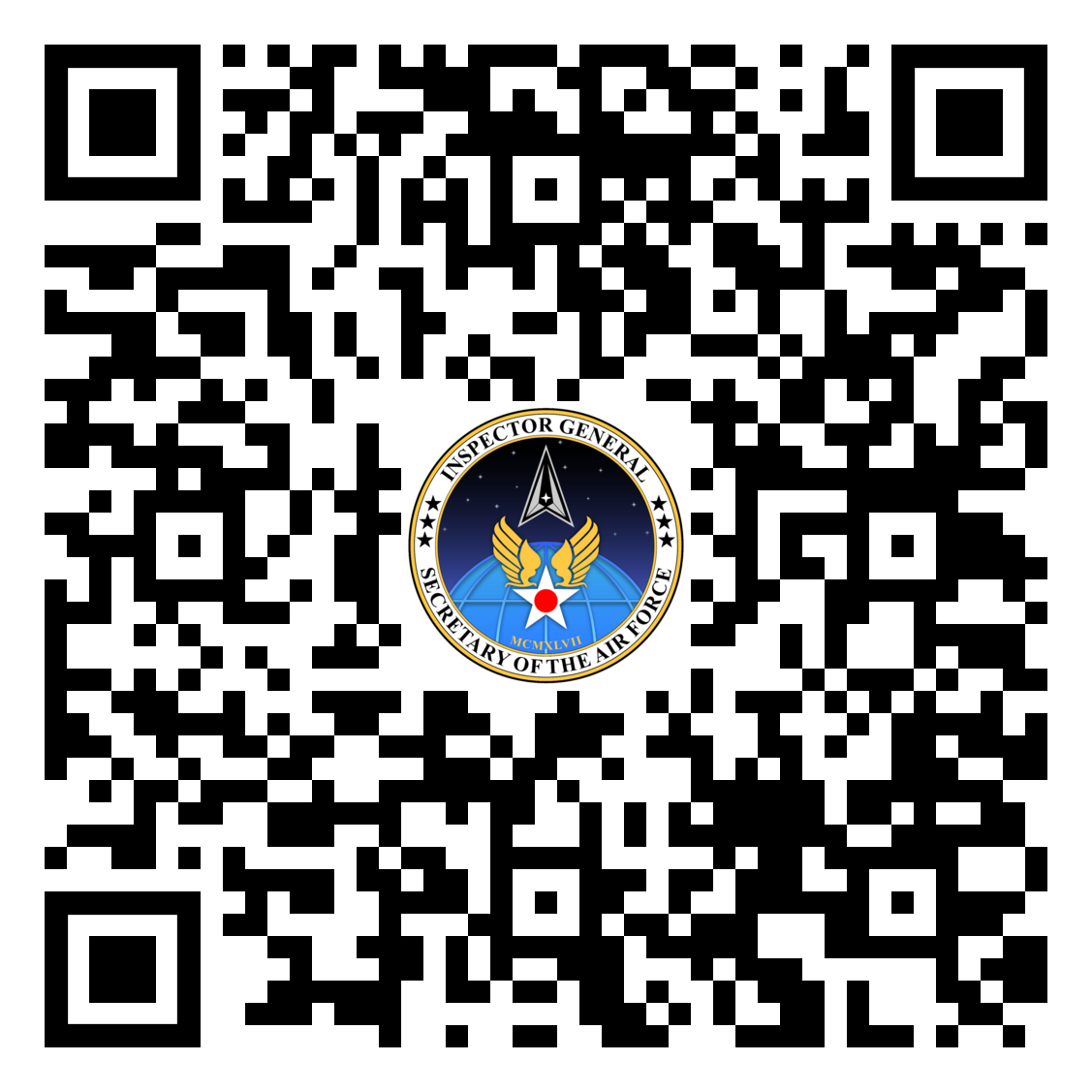 QR code for Department of the Air Force Inspector General complaint information